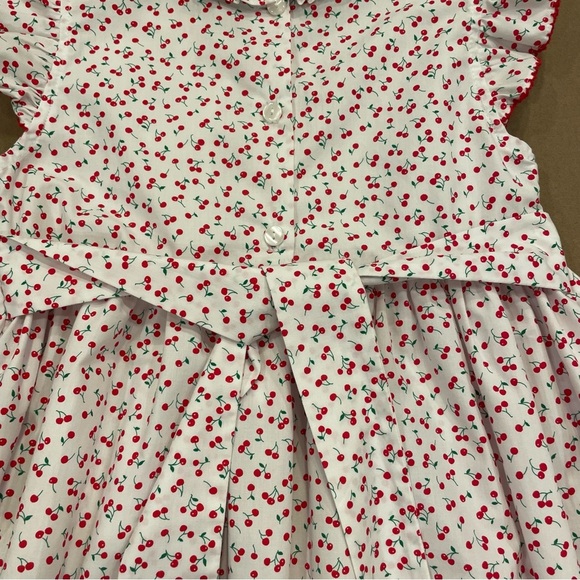 Edgehill Collection Smocked Cherry Print Dress Size 6 - Picture 6 of 13
